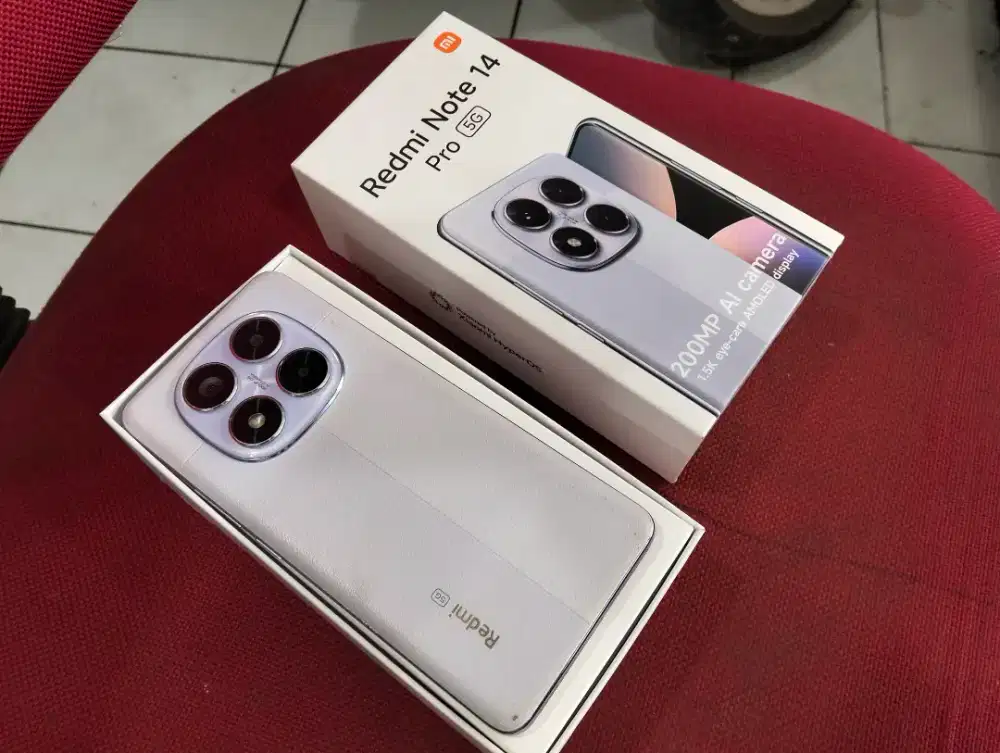 Redmi note 14 pro 5g 8 garis bering 256 lengkap fullset original