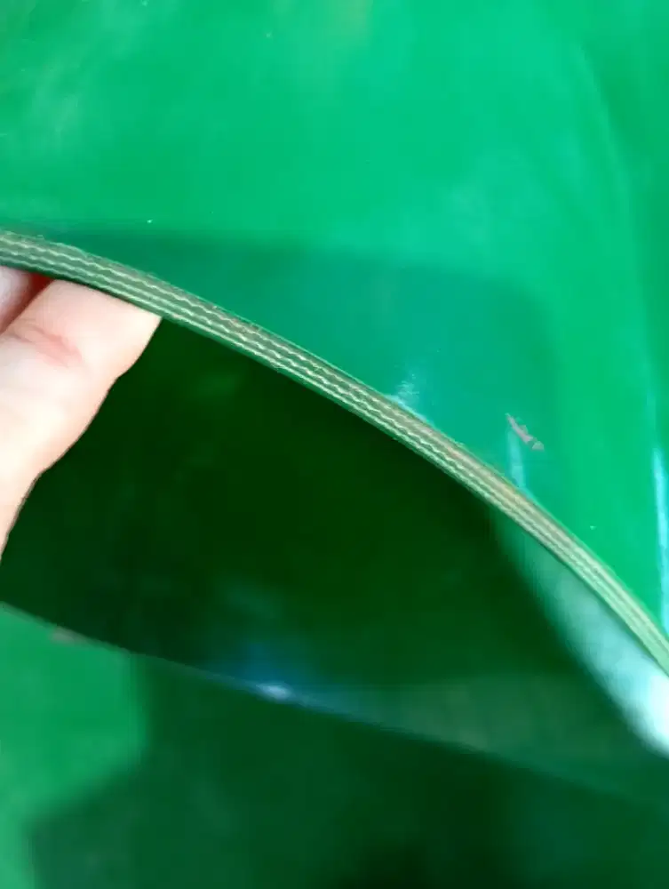 PVC belt Hijau Fabrik 6mm polos/polos (ukuran custom)