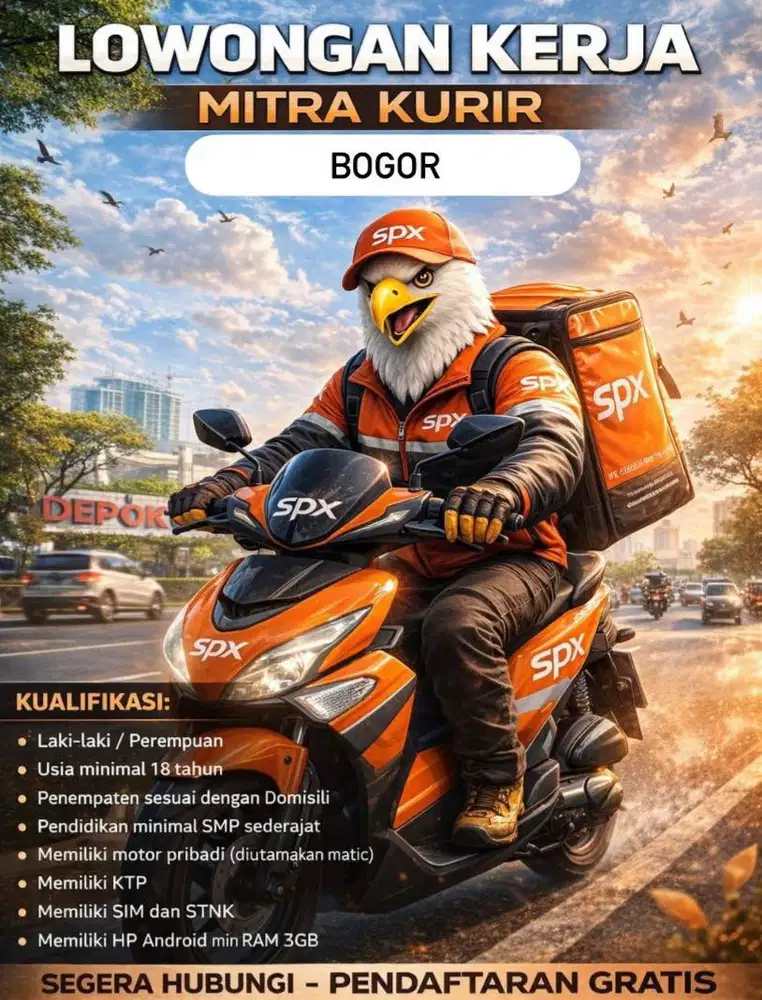 Kurir motor Shope Express Bogor Area