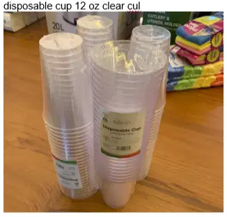 disposable cup 12 oz clear cul