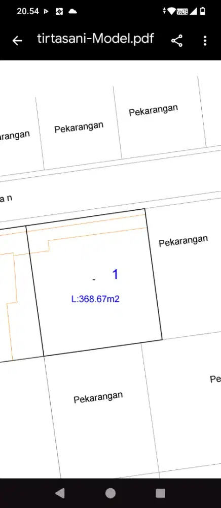 Dijual Tanah pekarangan dalam perumahan Tirta Sani Residence