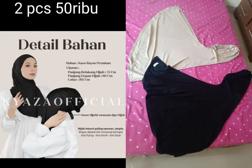 Hijab instan segitiga inner merk Kyaza Official