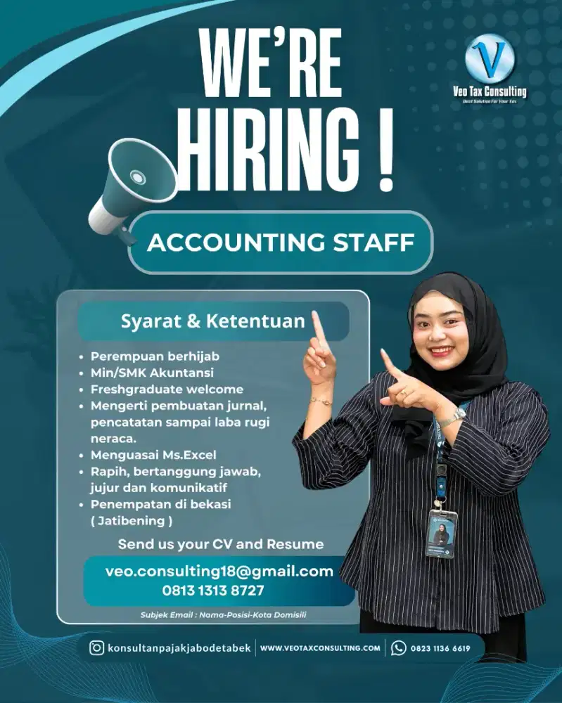 LOWONGAN ACCOUNTING STAFF