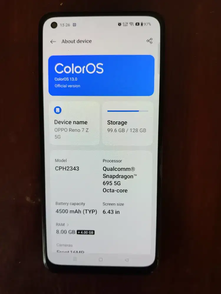 Oppo Reno 7 Z 5G Segel Mulus