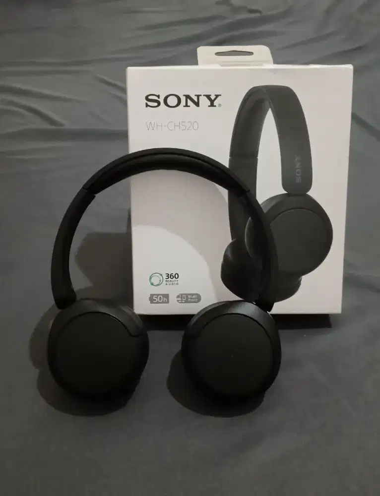 Sony WH-CH520 Wireless Headphone Original Mulus - Baterai Awet 50 Jam