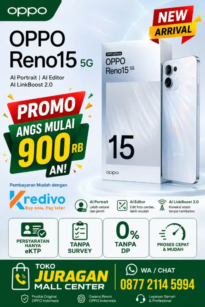 OPPO RENO 15 5G DAN OPPO RENO 15F