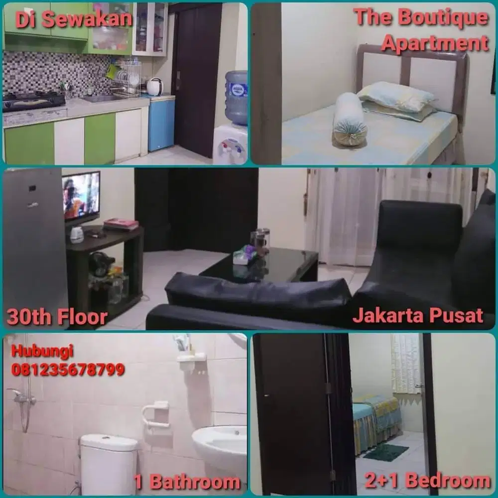 Disewakan bulanan/ tahunan Apartement Boutique Kemayoran