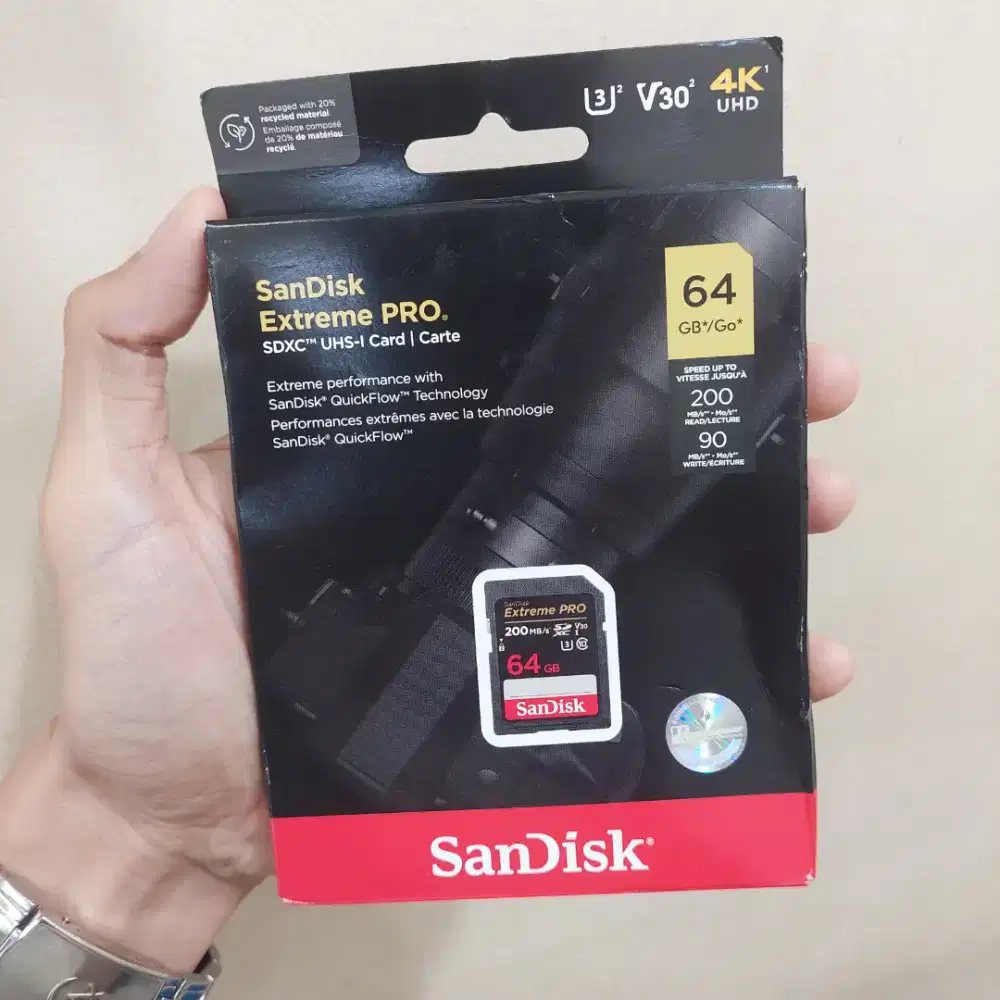 Sandisk Sdxc Extreme Pro 64Gb UHS-I 200MB/S Garansi Resmi New