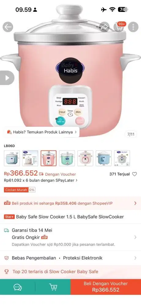 Slow Cooker Baby Safe 1,5L