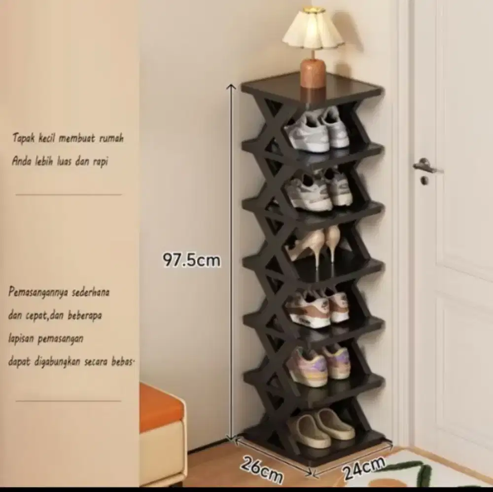 Rak sepatu / sandal 7 susun