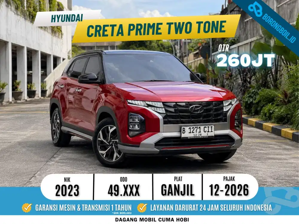 Hyundai Creta Prime AT 2023 Merah Two Tone