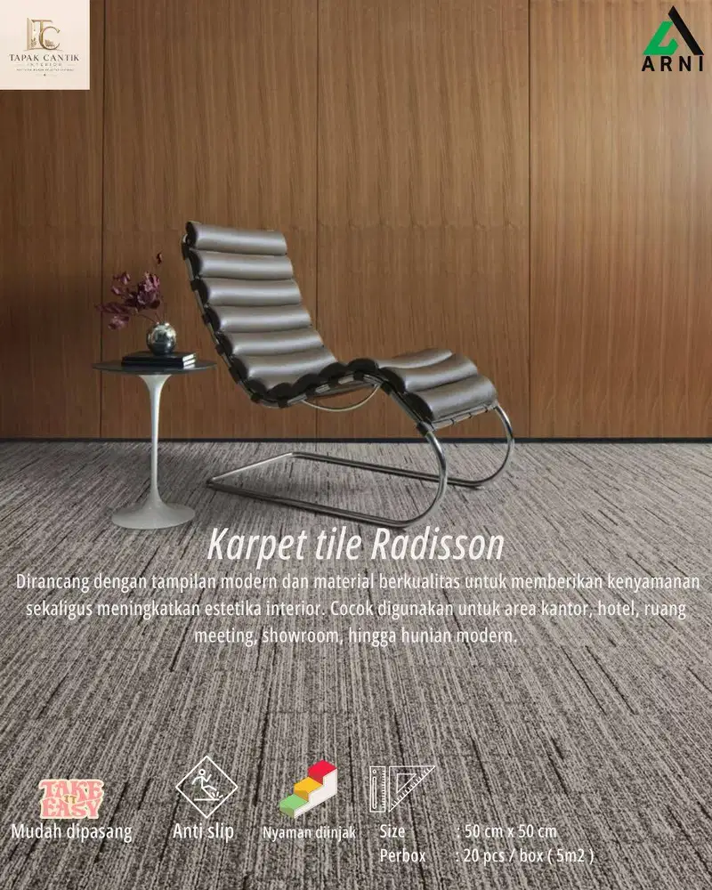 Dekorasi Lantai Karpet Tile Radisson uk 50cmx50cm