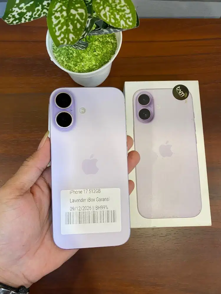 iPhone 17 512GB Lavender iBox Garansi On 09/12/2026