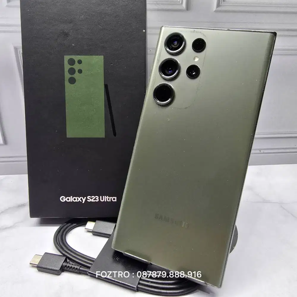 Samsung Galaxy S23 Ultra 12/256GB Green Fullset Resmi No Minus