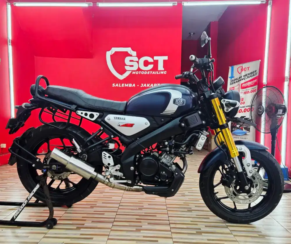 JualCpt90%LikeNew KM6Rb PjkMei27 YAMAHA XSR 2022 BLUE NAVY MODIF 4Jt