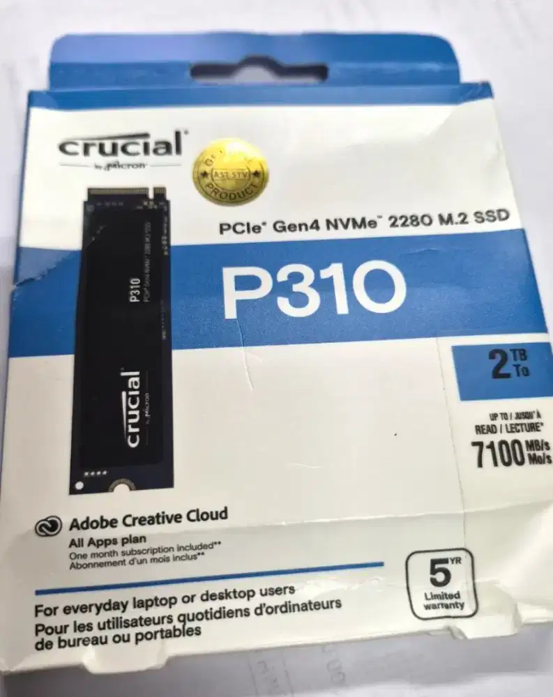Crucial ssd p310 2TB Gen 4 NVME