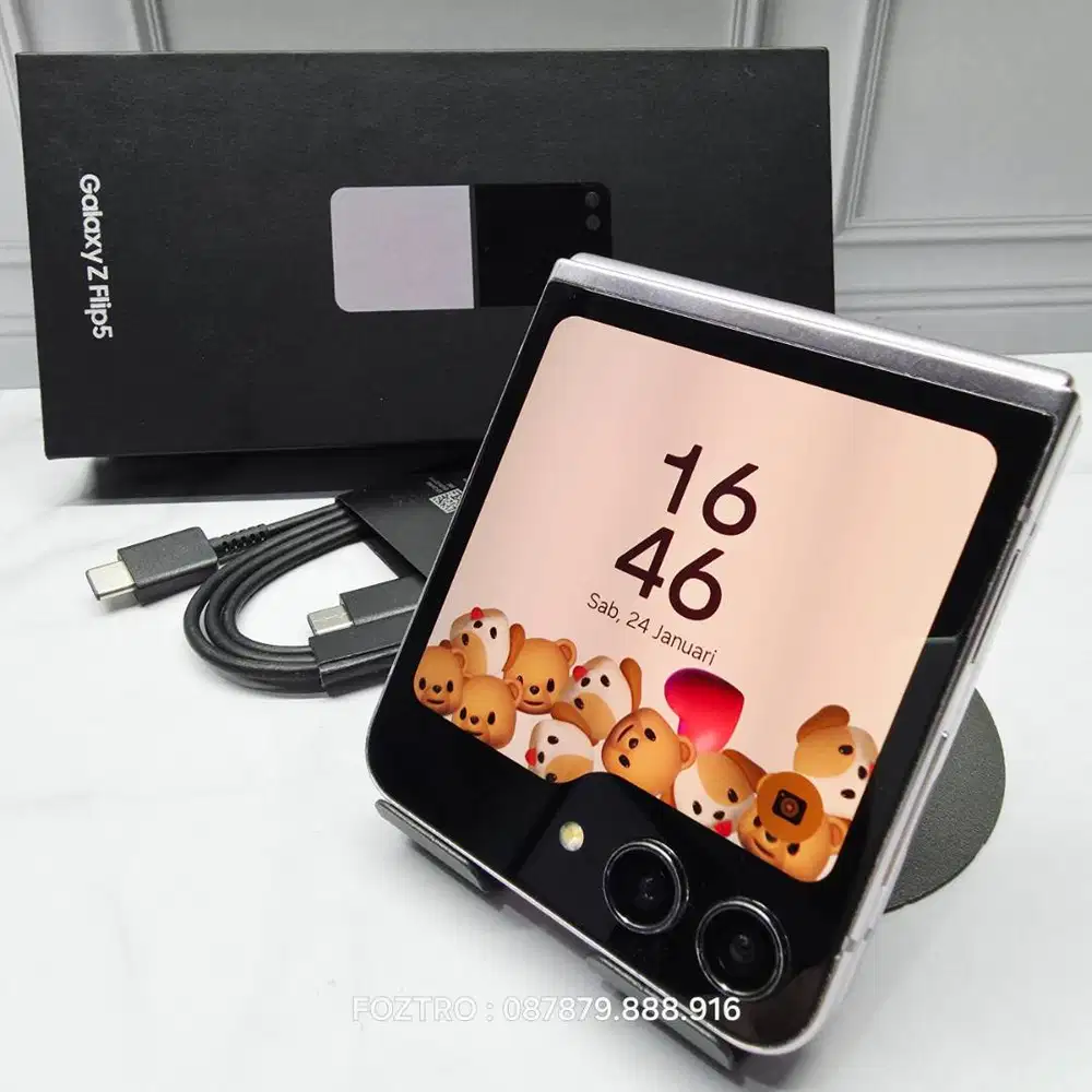 Samsung Galaxy Z Flip 5 8/512GB Lavender Fullset Resmi No Minus