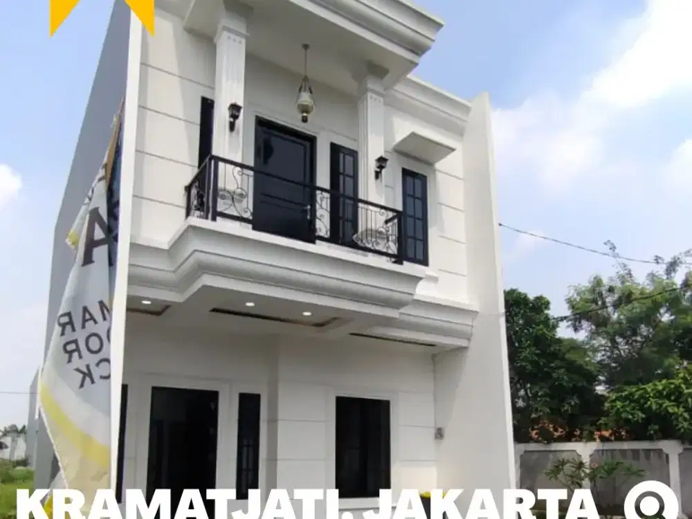Rumah Baru 2 Lantai, Kramat Jati, Jakarta Timur 10 menit Pintu Tol Taman Mini