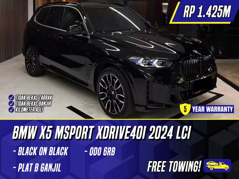 BMW X5 M Sport xDrive40i 2024 NIK 2023 Black Hitam MSport xDrive X 5