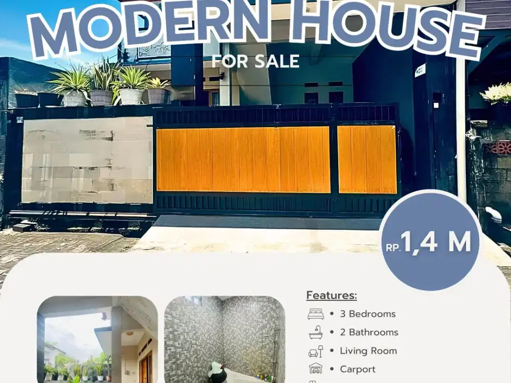 FOR SALE RUMAH MODERN LANTAI 1 TEGAL WANGI SESETAN DENPASAR SELATAN