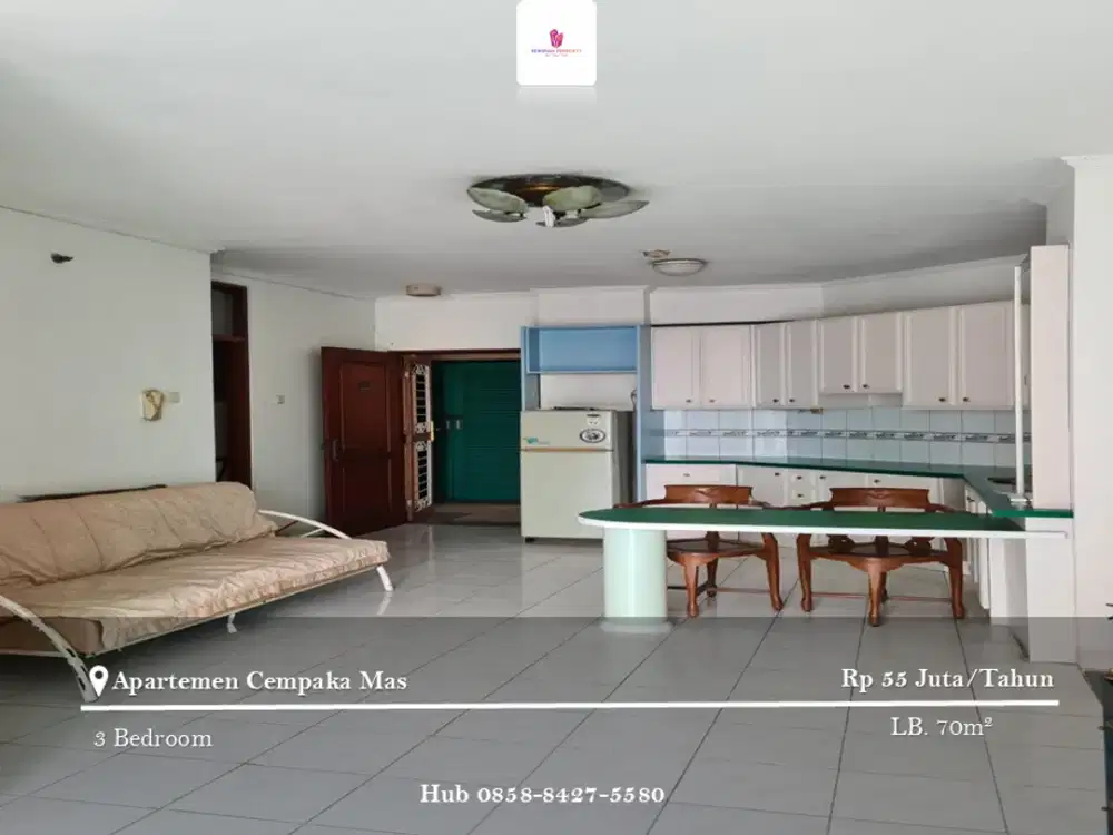 Disewakan Apartement Graha Cempaka Mas 3BR Furnished