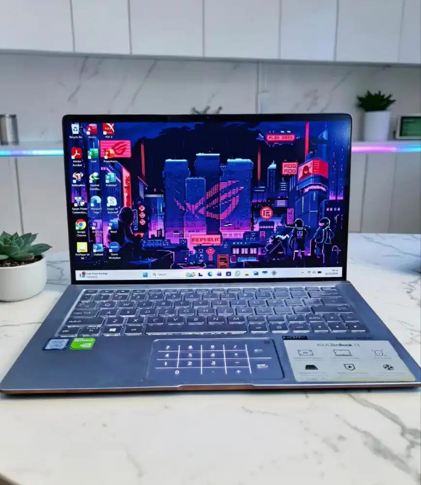 Laptop Design slim Asus Zenbook Core i7 Ram 16/512gb Ssd Dual Vga COD