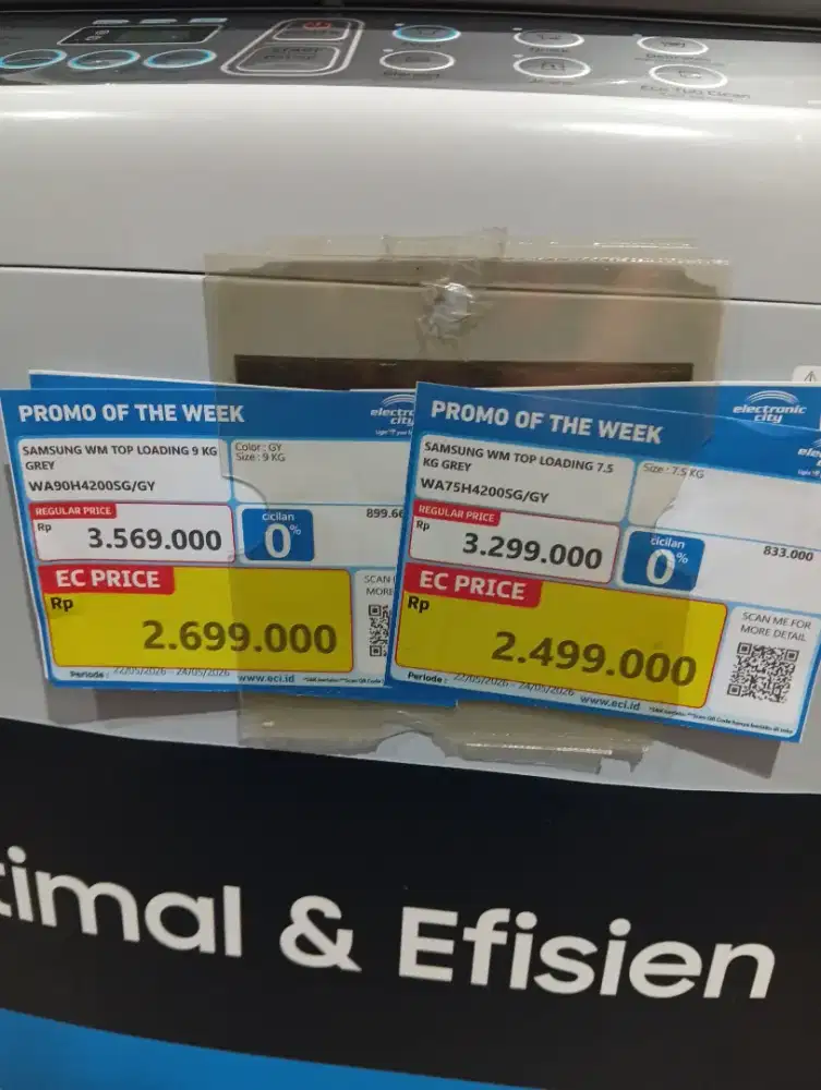 Promo cicilan ringan mesin cuci Samsung
