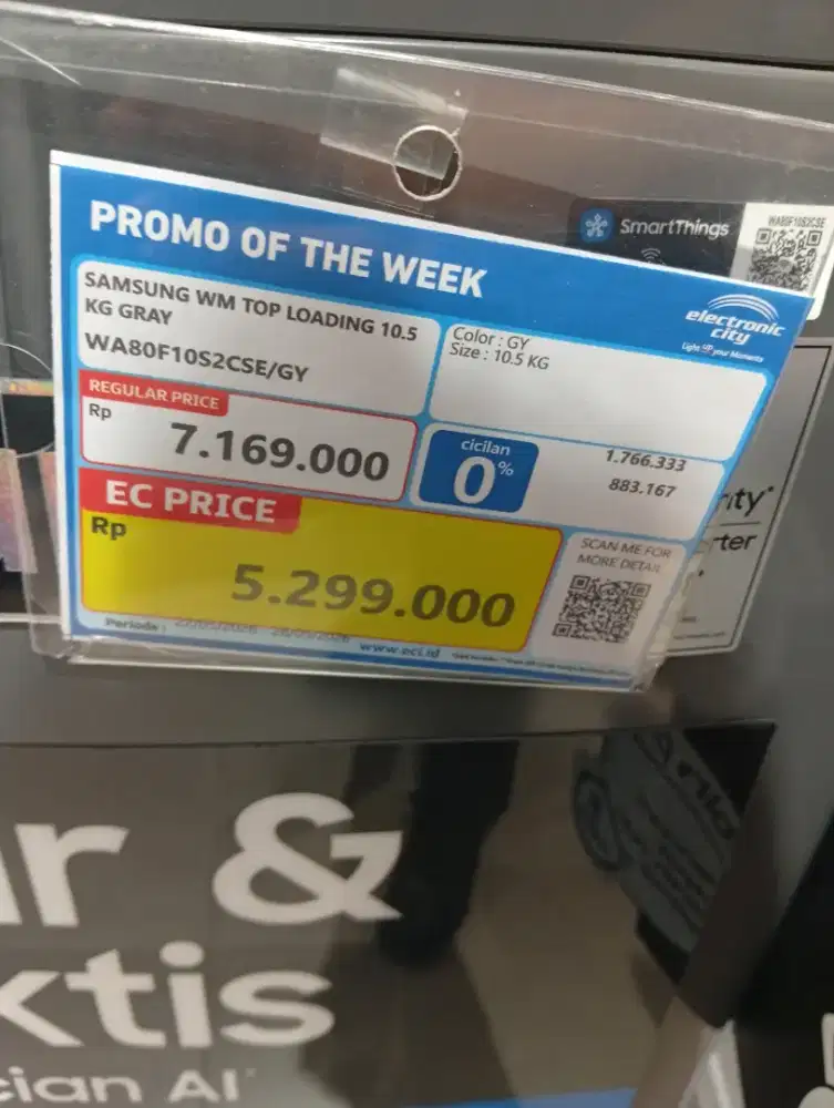 Promo cicilan ringan mesin cuci Samsung