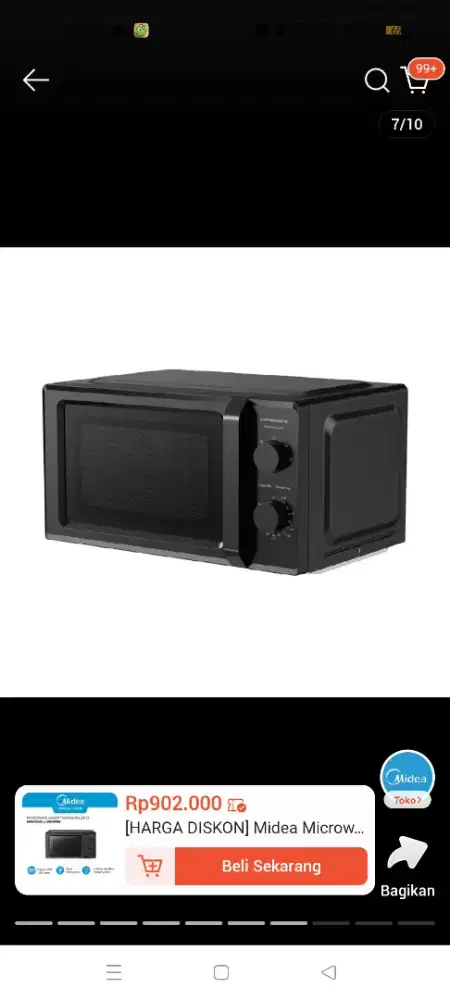 Microwave Midea Low Watt 20L 450W Baru Belum Dipakai