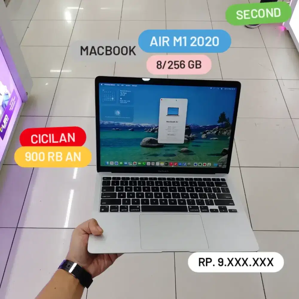 Macbook Air M1 8/256GB Cash / Kredit Masuk