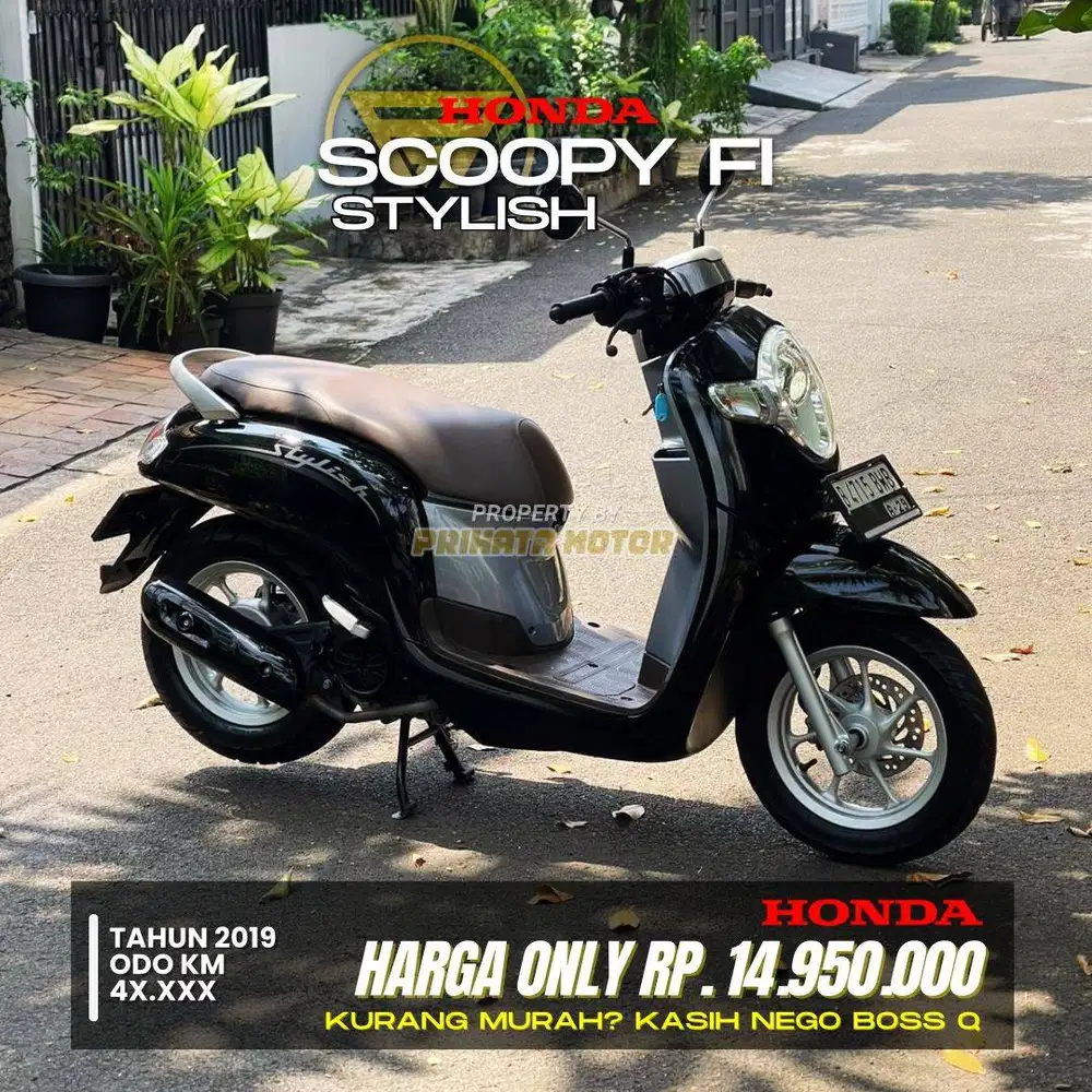 CREDIT DP MULAI 1.7 JUTA !!! HONDA SCOOPY FI STYLISH 2019