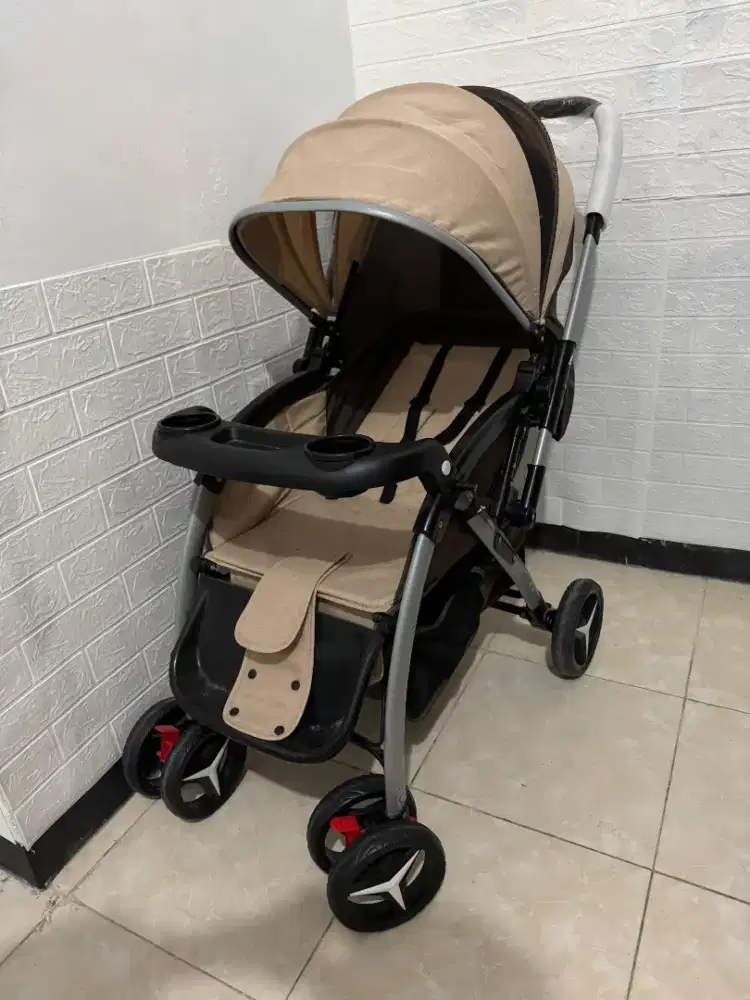 Stroller Navi Baby Warna Khaki Kokoh