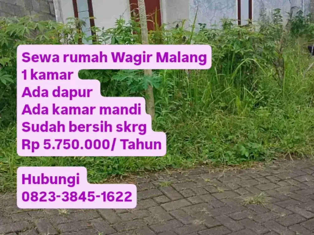 Kontrakan Wagir 1 kamar sewa rumah baru perumahan