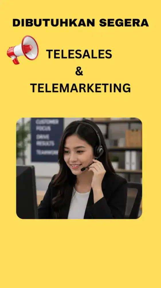 Dibutuhkan Banyak Telesales & Telemarketing