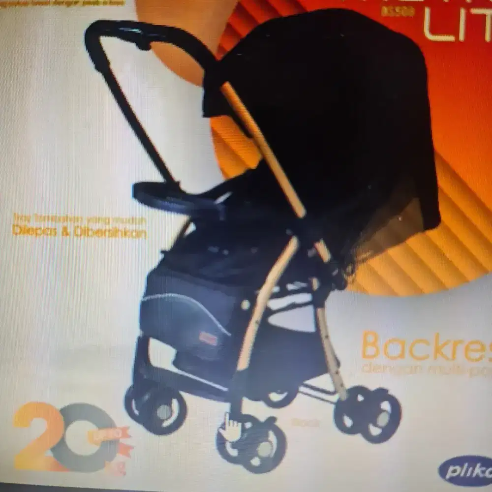 Stroller Pliko Metro Lite BS 508 AL Metro Lite warna Denim Blue