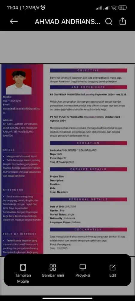 mencari pekerjaan