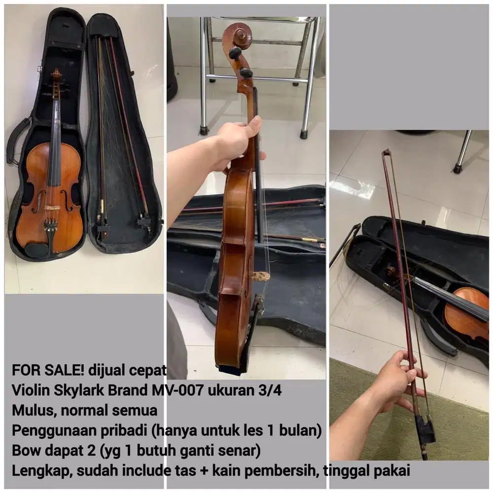 violin Skylark MV-007 biola 3/4