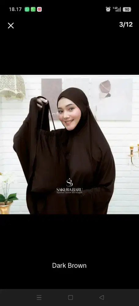 Mukena arofah dagu malay