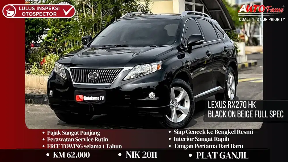 Lexus RX270 HK NIK 2011 Black On Beige Full Spec