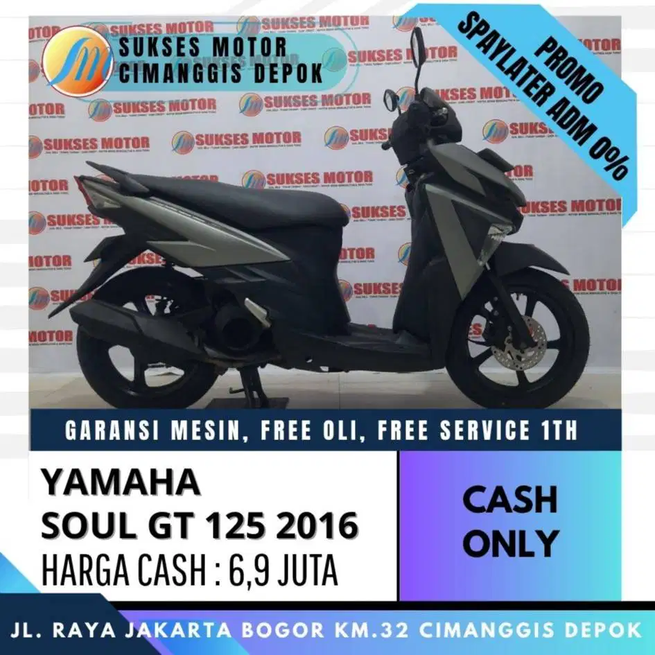 TERMURAH SOUL GT 2016 CASH ONLY VIA PAYLATER 0% [SUKSES MOTOR]