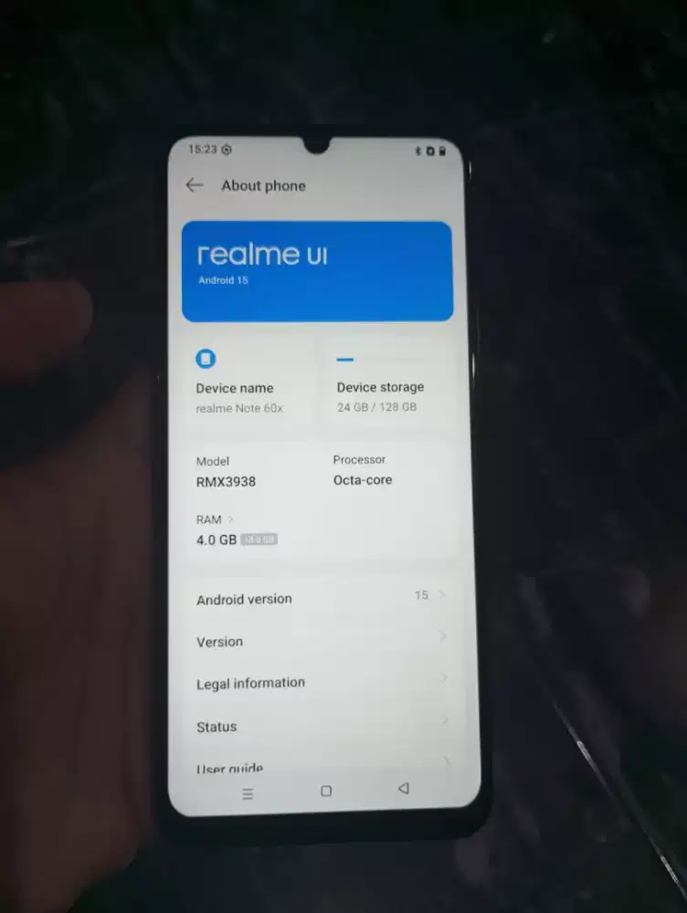 Realme note 60x