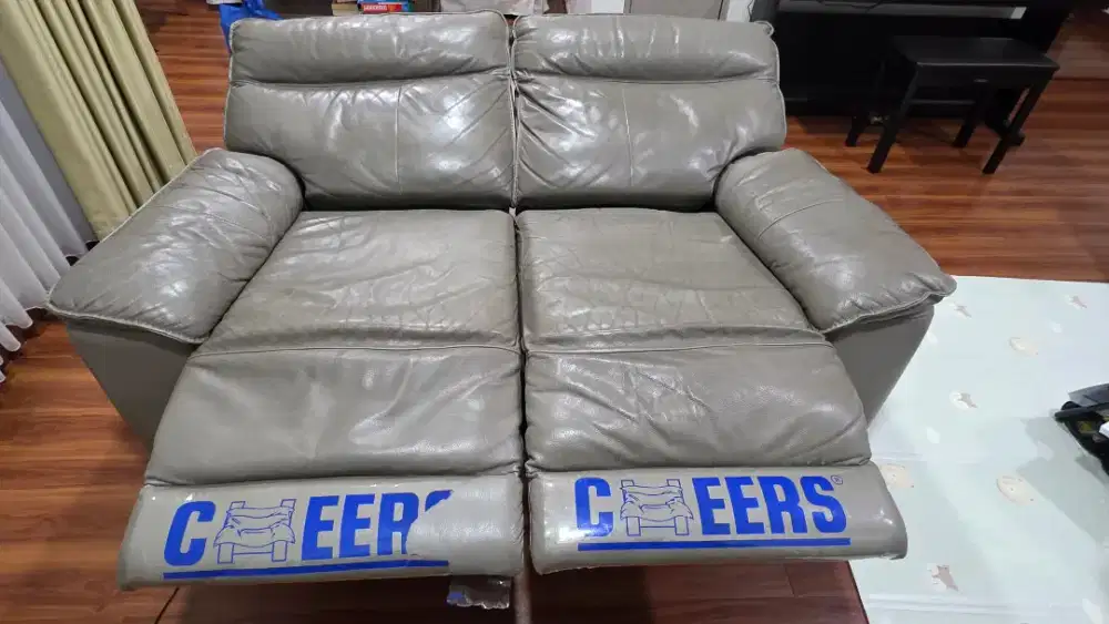 Sofa Electric Recliner 2 Seater CHEERS Leather