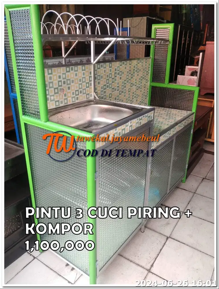 rak cuci piring batang jumbo bawah keramik rak kompor rak piring kaca