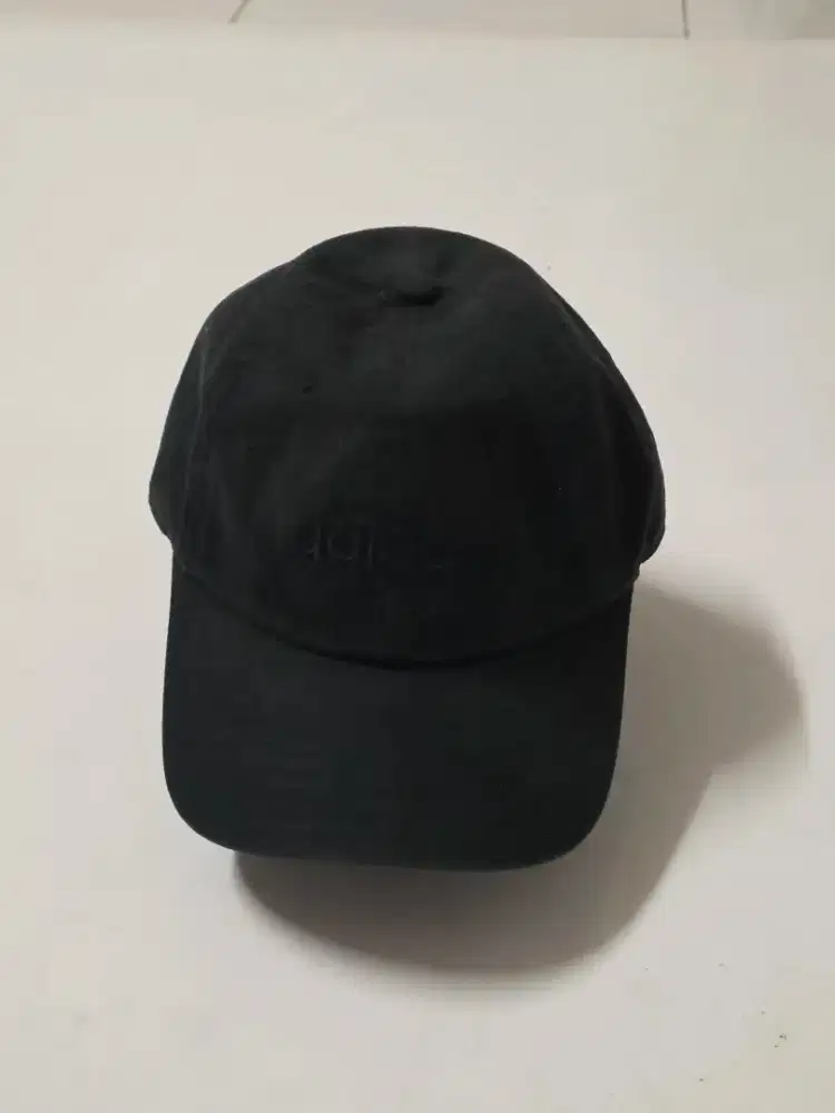 Topi baseball Cap Adidas Triple Black Logo Hitam Ori