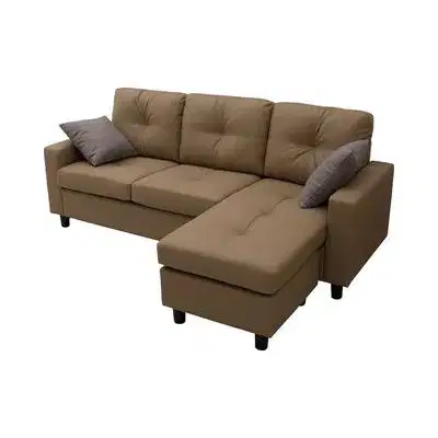 Selma Tasyi Sofa Modular Sudut Fabric - Cokelat