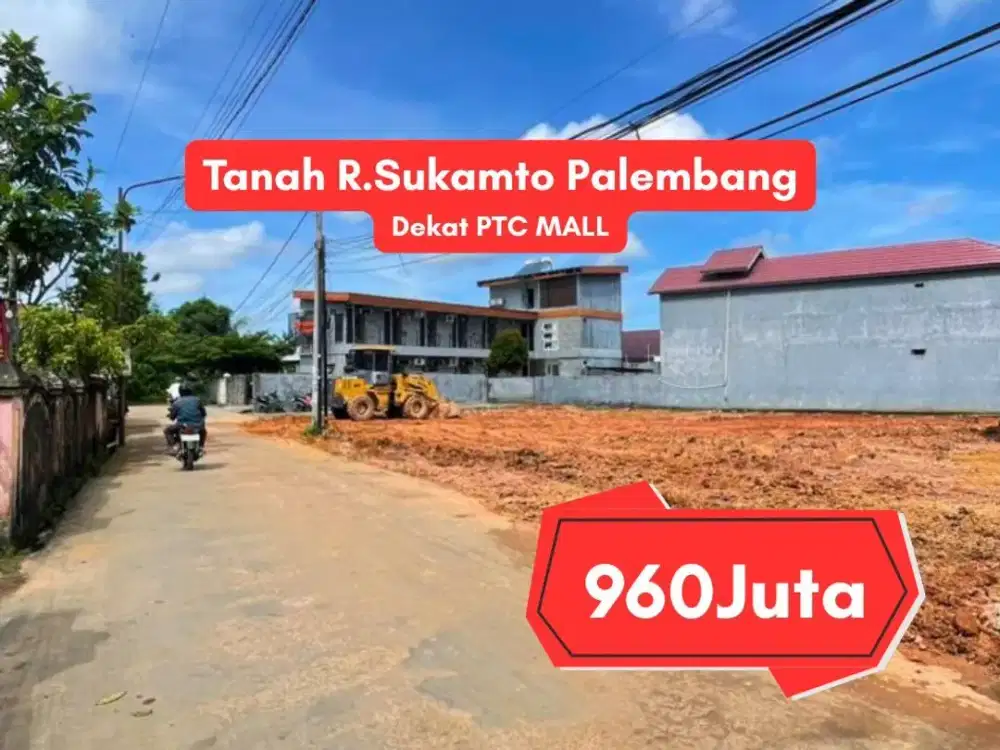 Jual Kavling Strategis R Sukamto Palembang Dekat PTC Mall – 240 m² SHM Harga 960 Juta