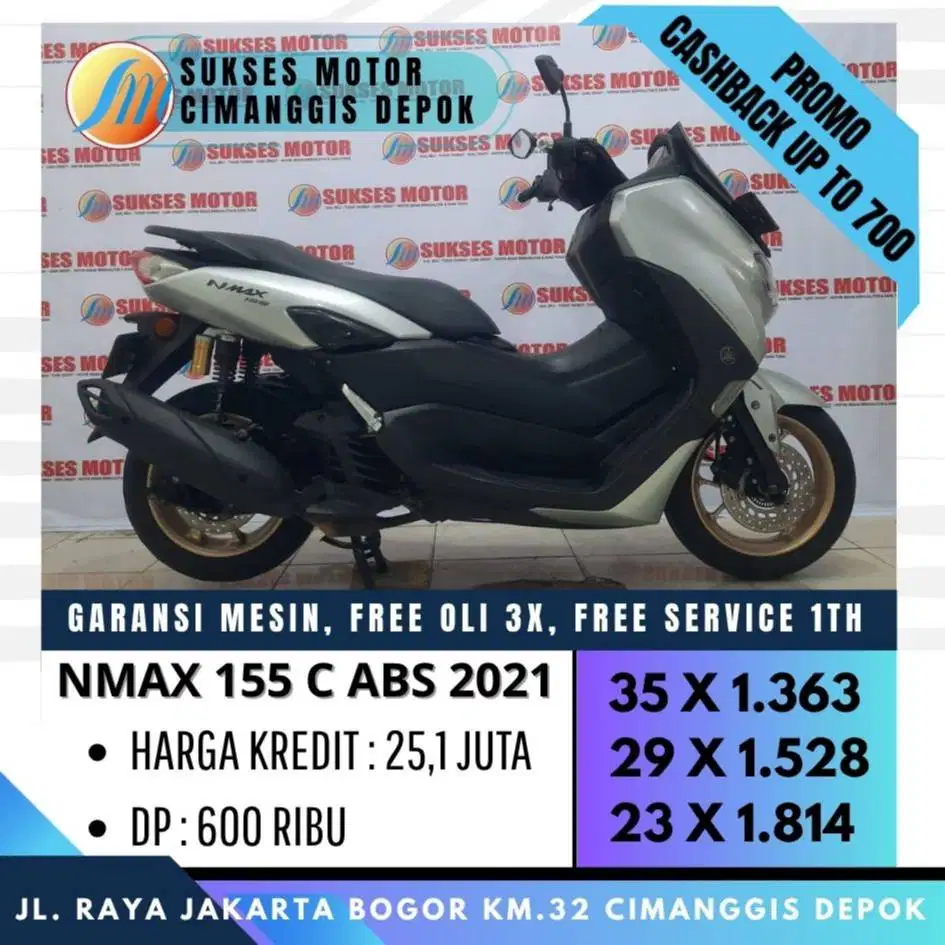 DP 600 NMAX 155 CON ABS 2021 CASH KREDIT SPAYLATER 0% [SUKSES MOTOR]
