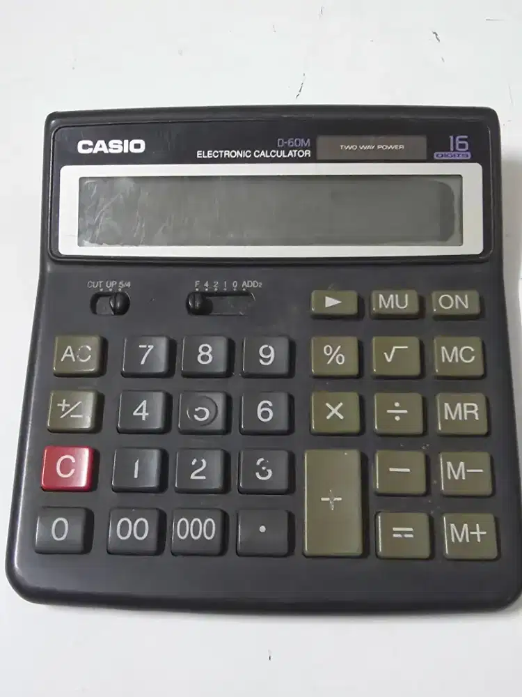 Kalkulator Calculator Casio D60 16 Digit Ga Nyala