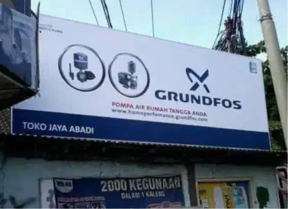 Buat papan nama reklame neonbox sticker kaca film kampus universitas