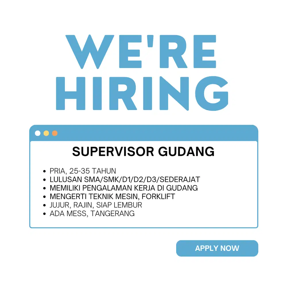 SUPERVISOR GUDANG